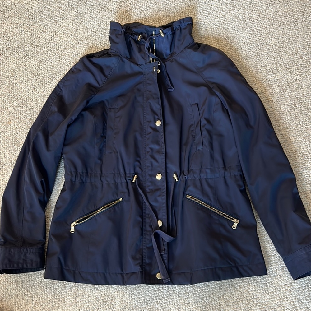 LOFT navy zip up coat